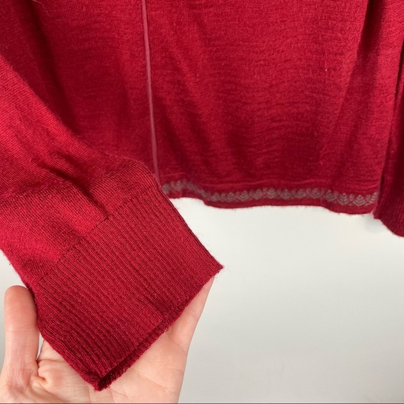 Woolrich Women's XL Acrylic Merino Wool Full Zip Fair Isle Lightweight Sweater - Picture 9 of 12